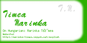 timea marinka business card